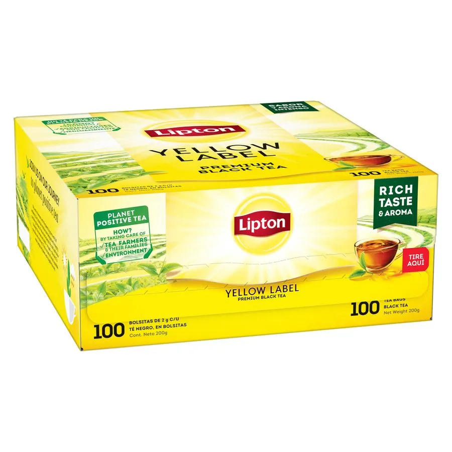 Té Lipton Yellow Label 100 Bolsas