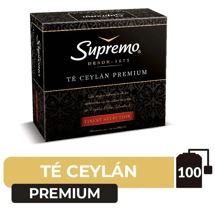 Té Supremo Ceylán Premium | 100 Bolsitas