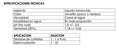 Ácido Muriático Llabres 5L: Limpieza Potente