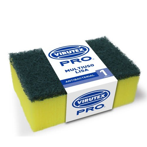 Esponja Lisa c/ Fibra Verde VTX Pro Antibacterial