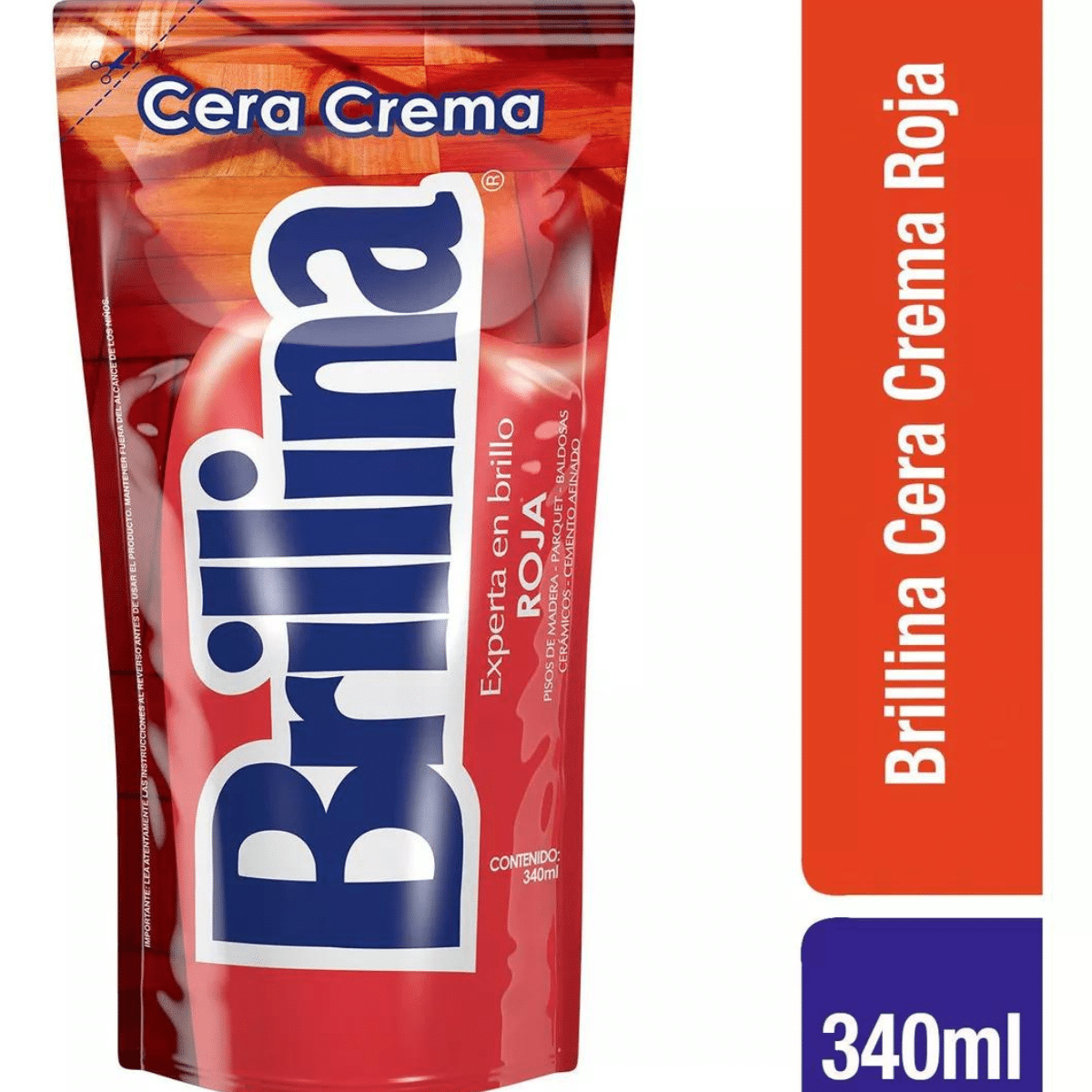 Cera en Crema Roja Brillina 360ml