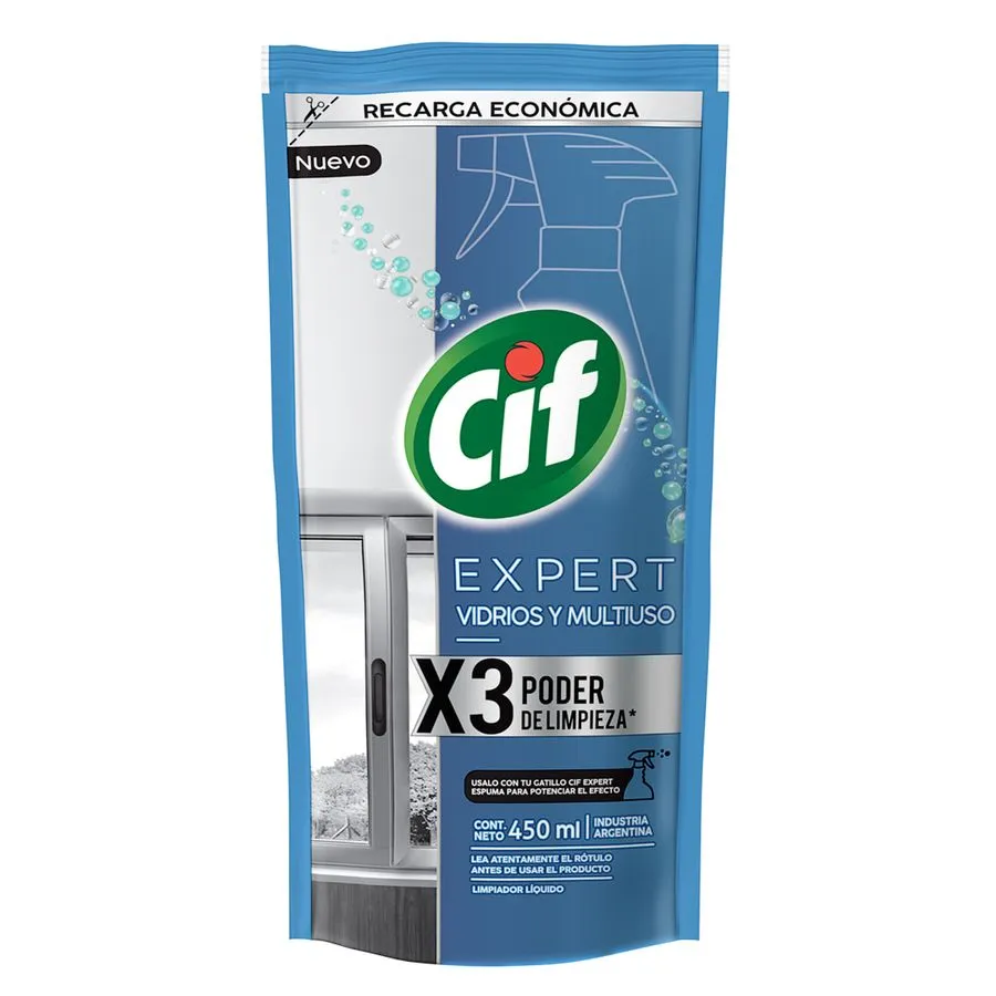 Limpiavidrios Cif Expert Recarga 450ml