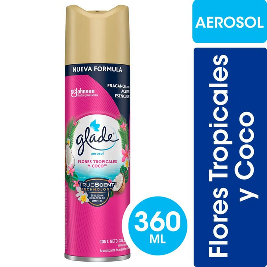 Glade Aerosol Flores Tropicales & Coco 360cc
