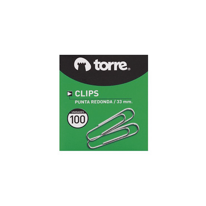 Clips Metálicos 33mm Caja 100u Torre