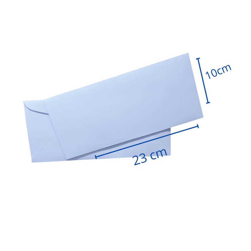 Sobre Americano 10x23 cm Blanco Pack 10 ✉️