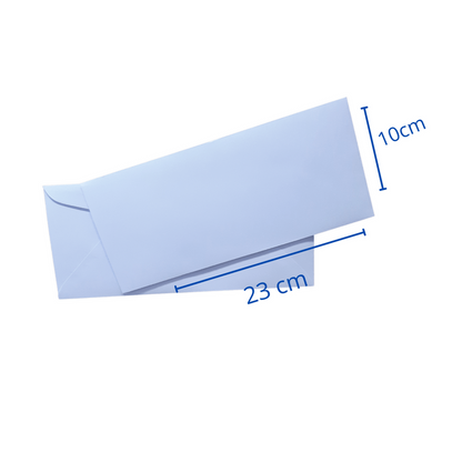 Sobre Americano 10x23 cm Blanco Pack 10 ✉️