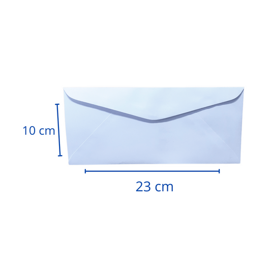 Sobre Americano 10x23 cm Blanco Pack 10 ✉️