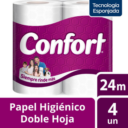 Papel Higiénico Confort D/H 25m | Pack 4