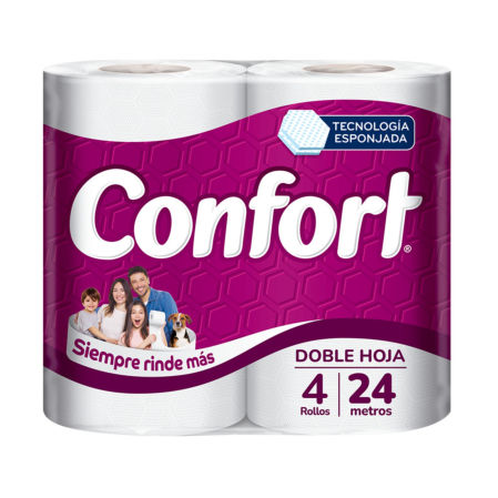 Papel Higiénico Confort D/H 25m | Pack 4