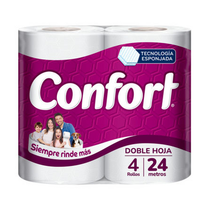 Papel Higiénico Confort D/H 25m | Pack 4