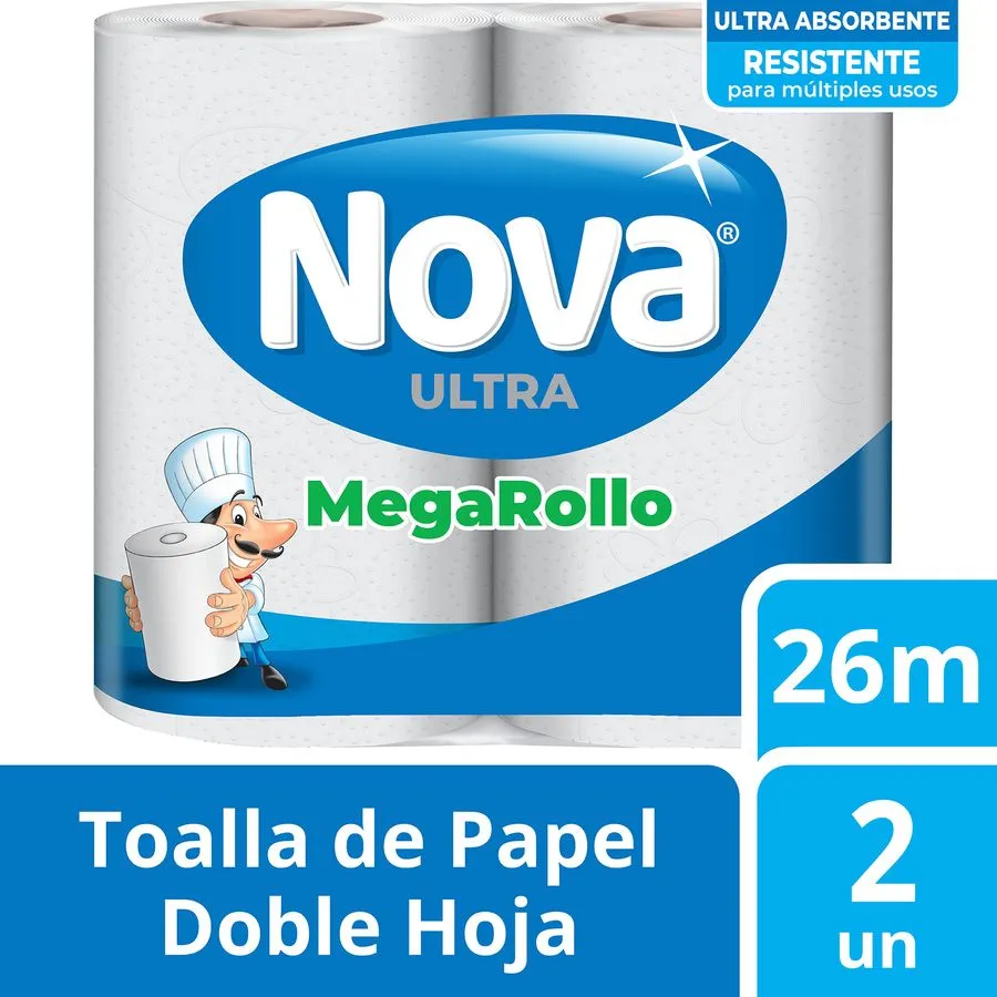 Toalla Nova Ultra D/H 26m | Pack 2