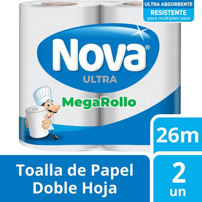 Toalla Nova Ultra D/H 26m | Pack 2