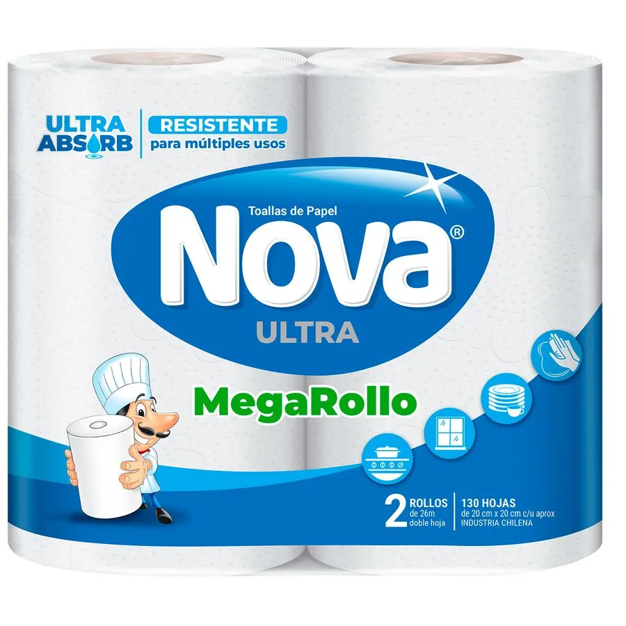 Toalla Nova Ultra D/H 26m | Pack 2