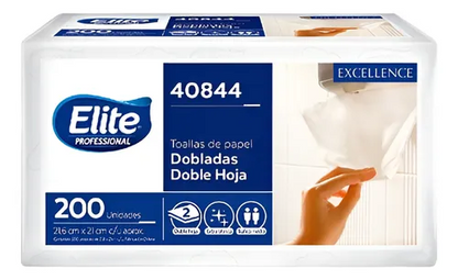Toalla Interfoliada Elite D/H Blanca 200 Hojas
