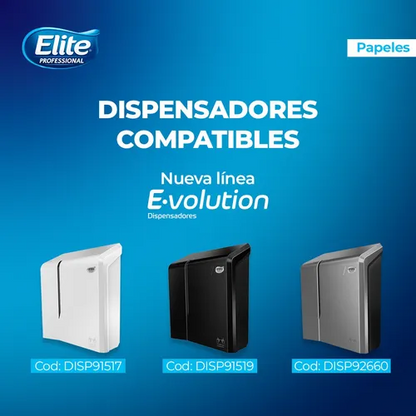 Toalla Interfoliada Elite D/H Blanca 200 Hojas