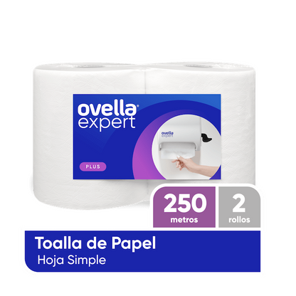 Toalla Papel Jumbo Ovella 2x250m (Pack 2) 🧻✨