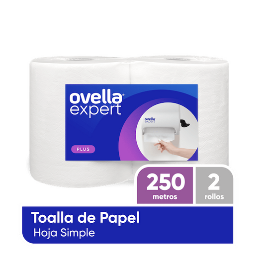 Toalla Papel Jumbo Ovella 2x250m (Pack 2) 🧻✨