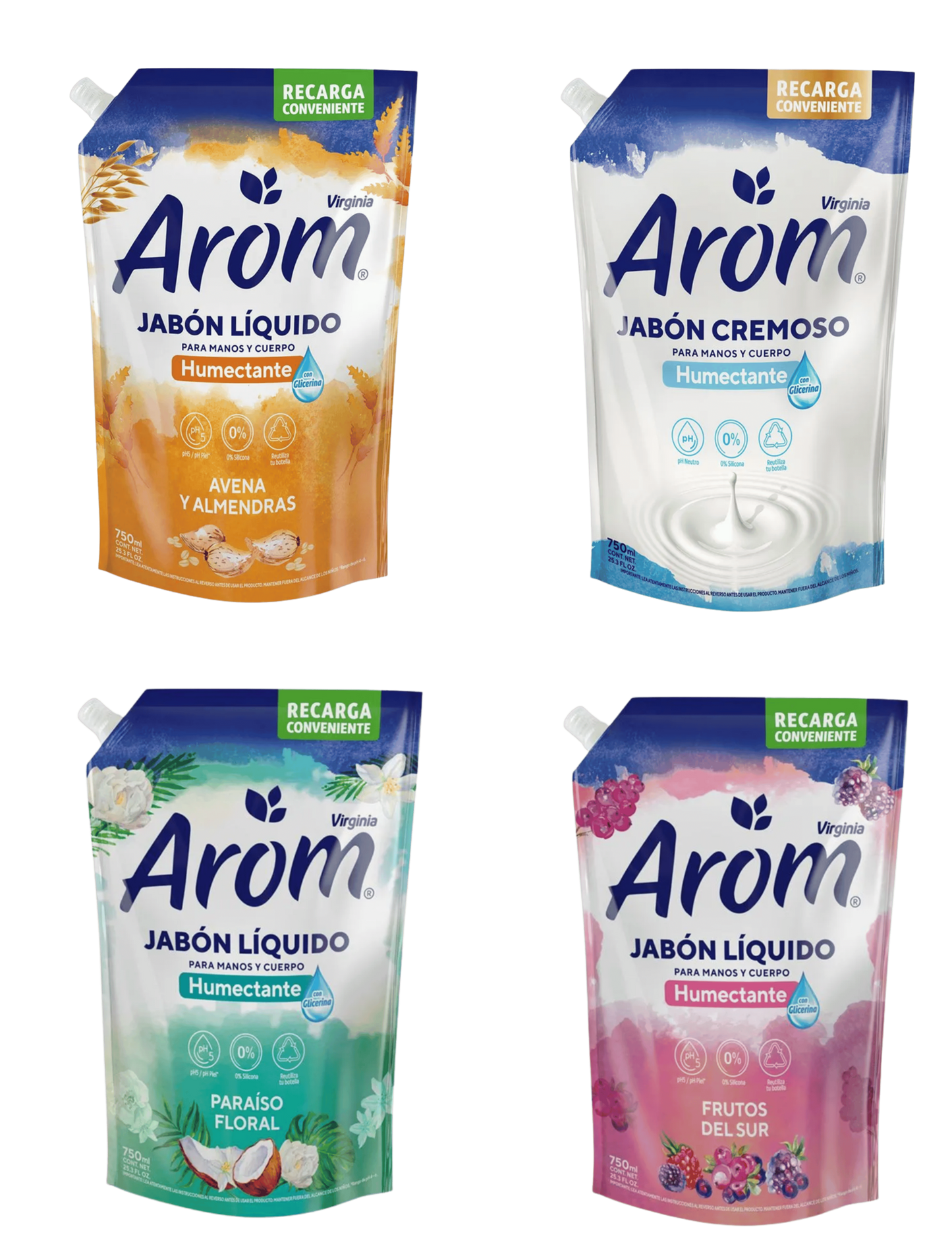 Jabón Líquido Arom 750ml Doypack