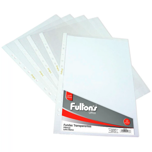 Funda Plástica Oficio 10 Unidades Fultons