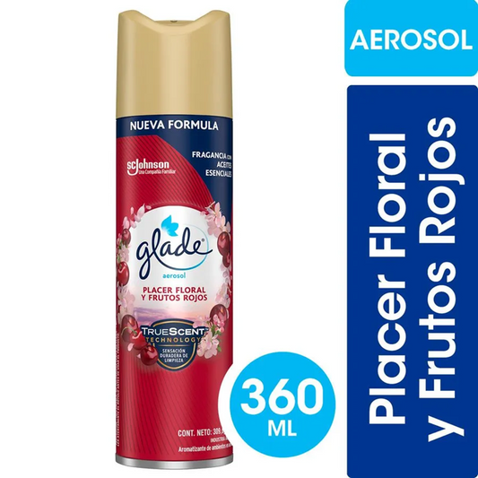 Desodorante Ambiental Glade Aerosol Placer Floral y Frutos Rojos 360 ml