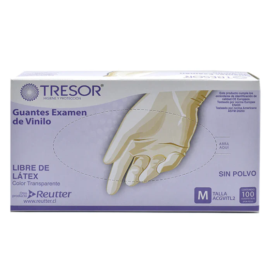 Guante Vinilo Sin Polvo Tresor